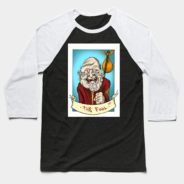 The Fool Tarot Baseball T-Shirt by Brownlazer